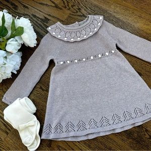 Brand New Beautiful Baby Girl Lilac Sweater Dress